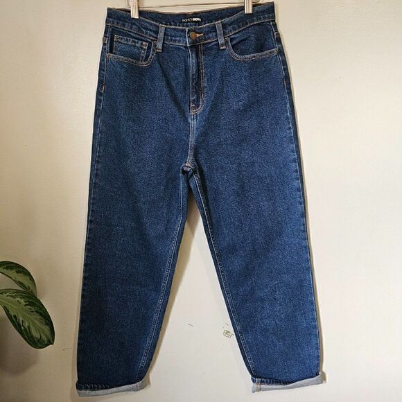 NWT FASHION NOVA I GOT IT FROM MY MAMA JEANS TAPERDARK DARK DENIM SIZE 15 - Picture 1 of 15